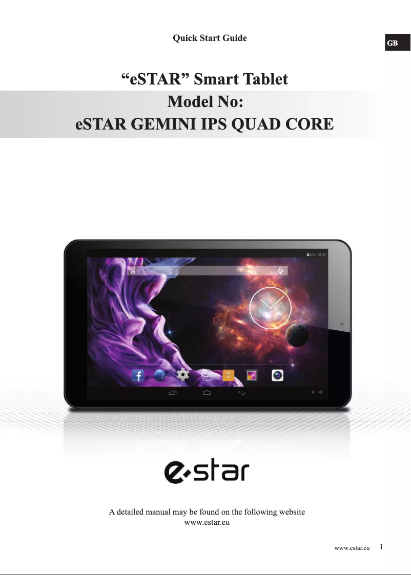 Page n°1 - Manuel utilisateur eSTAR M Kevin