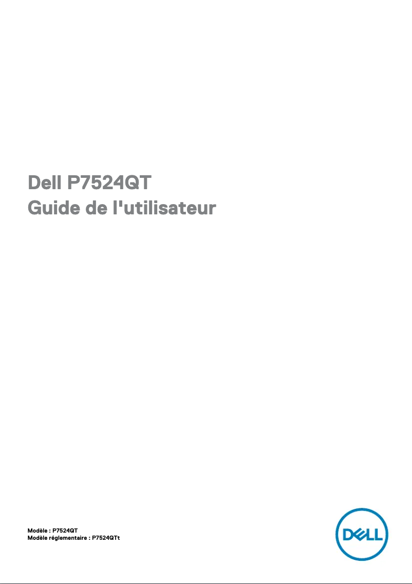 Image de la première page du manuel de l'appareil P7524QT