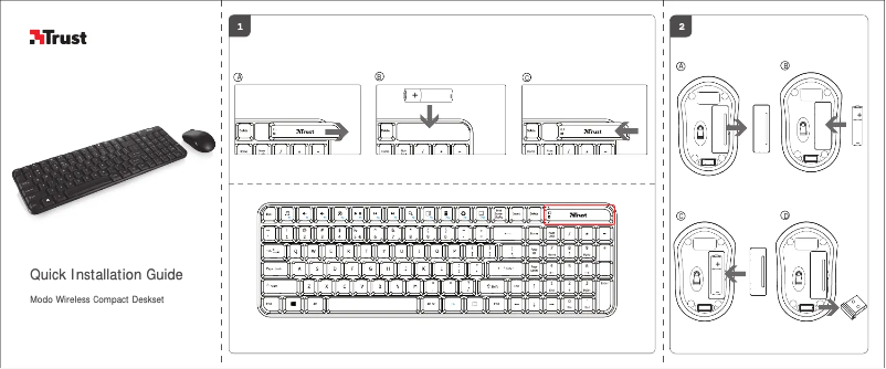 Page n°1 - Manuel utilisateur Trust Modo Wireless Compact Deskset