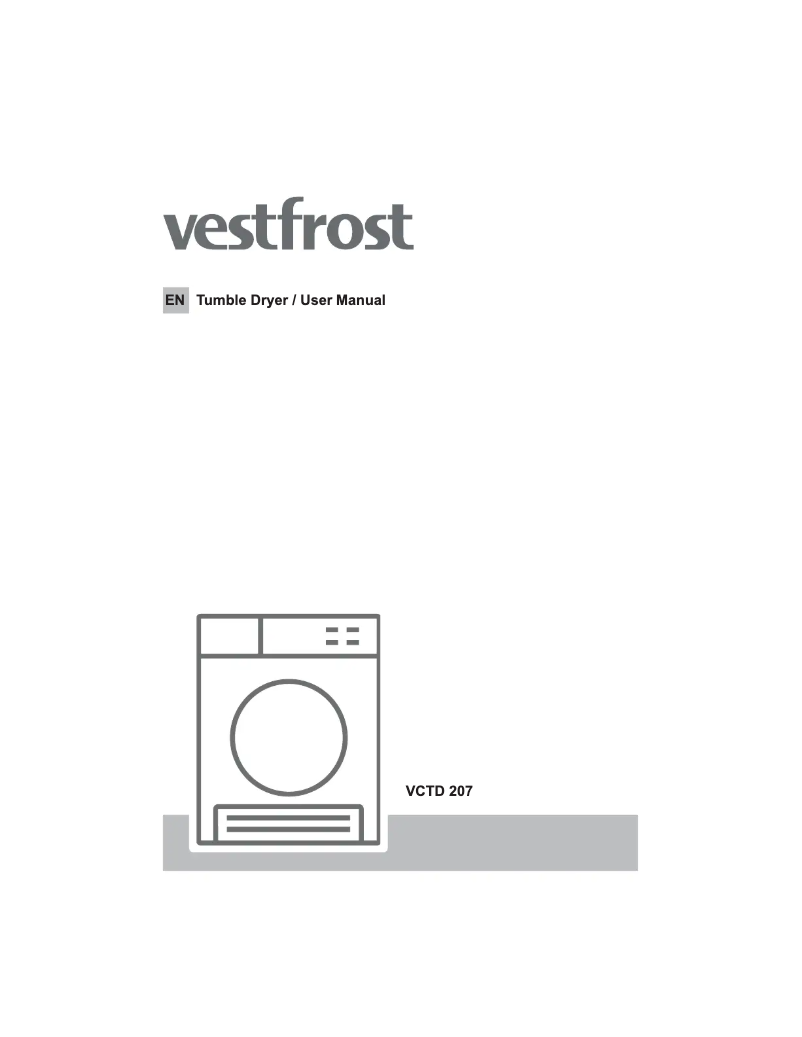 Page 1 de la notice Manuel utilisateur Vestfrost VCTD 207