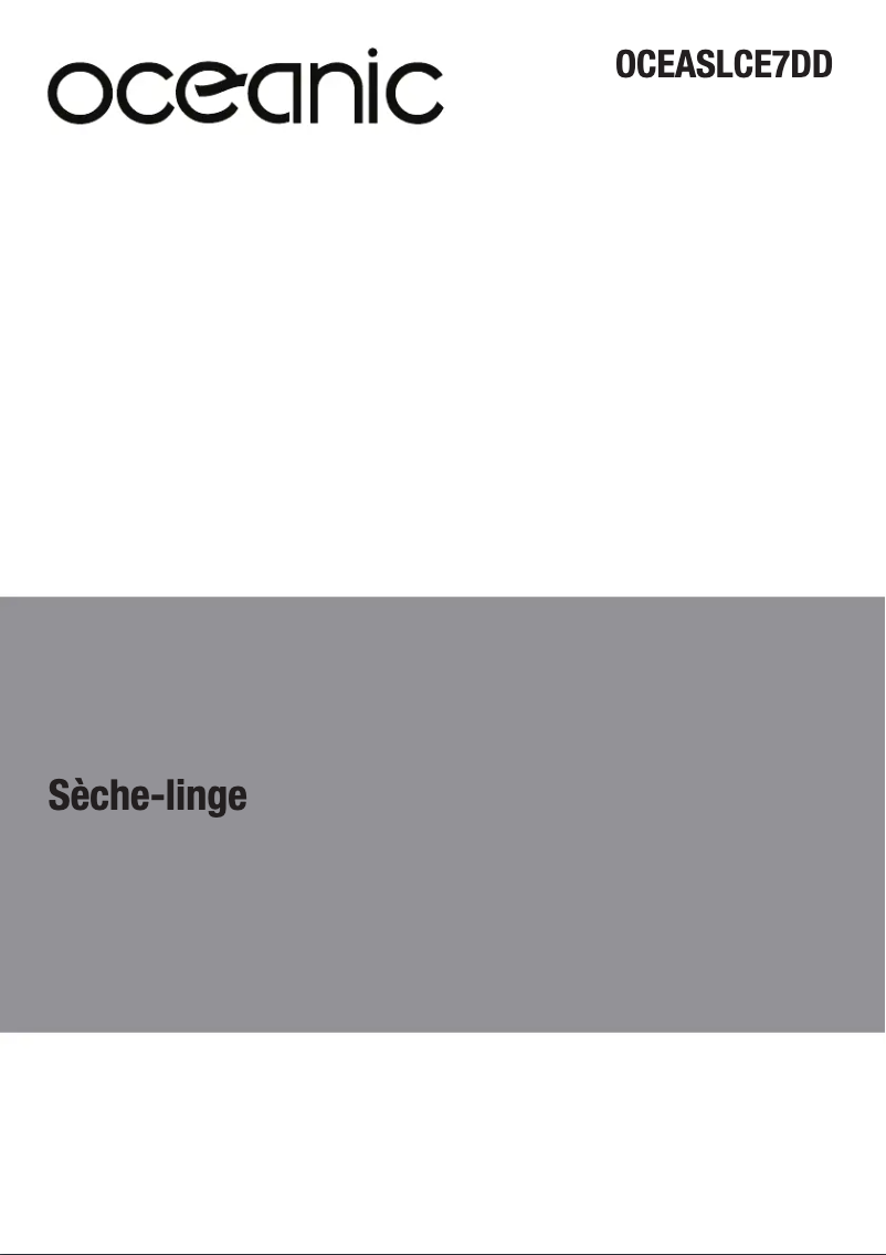 Page 1 de la notice Manuel utilisateur Oceanic OCEASLCE7DD