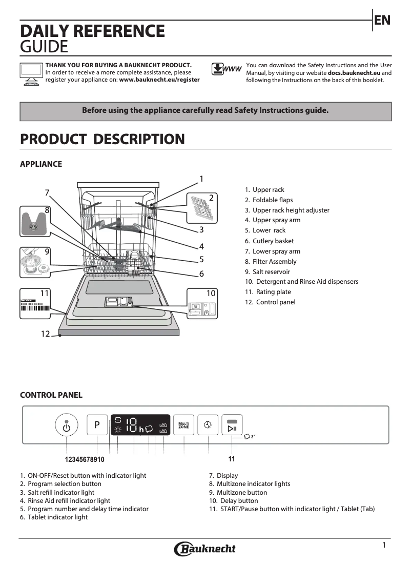 Image de la première page du manuel de l'appareil BCIC 3C26 E CH