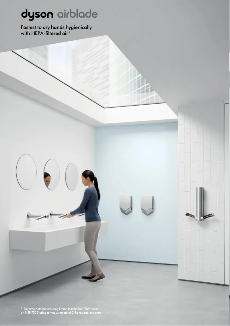 Page 1 de la notice Brochure Dyson Airblade 9kJ