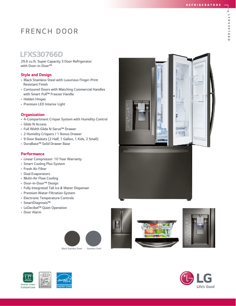 Image de la première page du manuel de l'appareil LFXS30766D