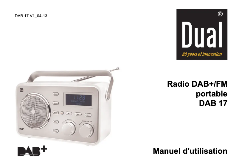 Page 1 de la notice Manuel utilisateur Dual DAB 17