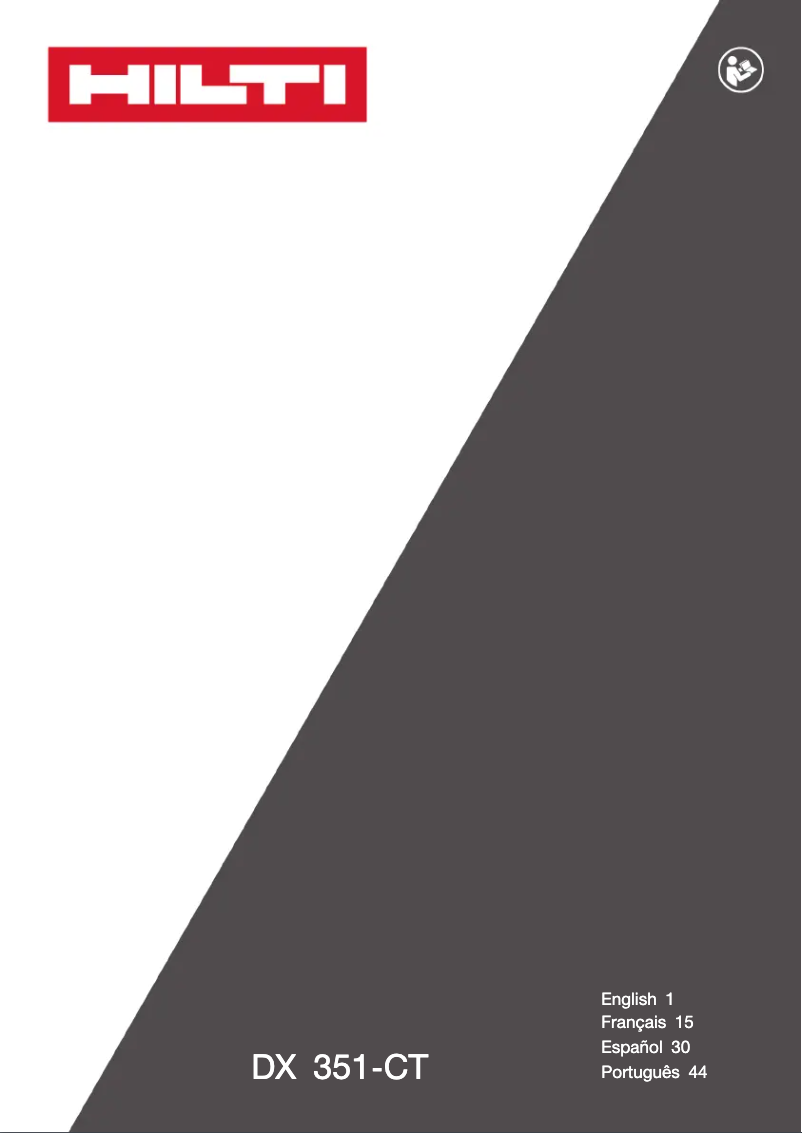 Page n°1 - Manuel utilisateur Hilti DX 351-CT