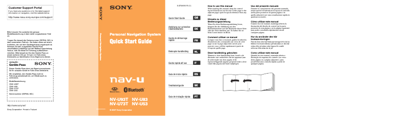 Page 1 de la notice Manuel utilisateur Sony NV-U53I
