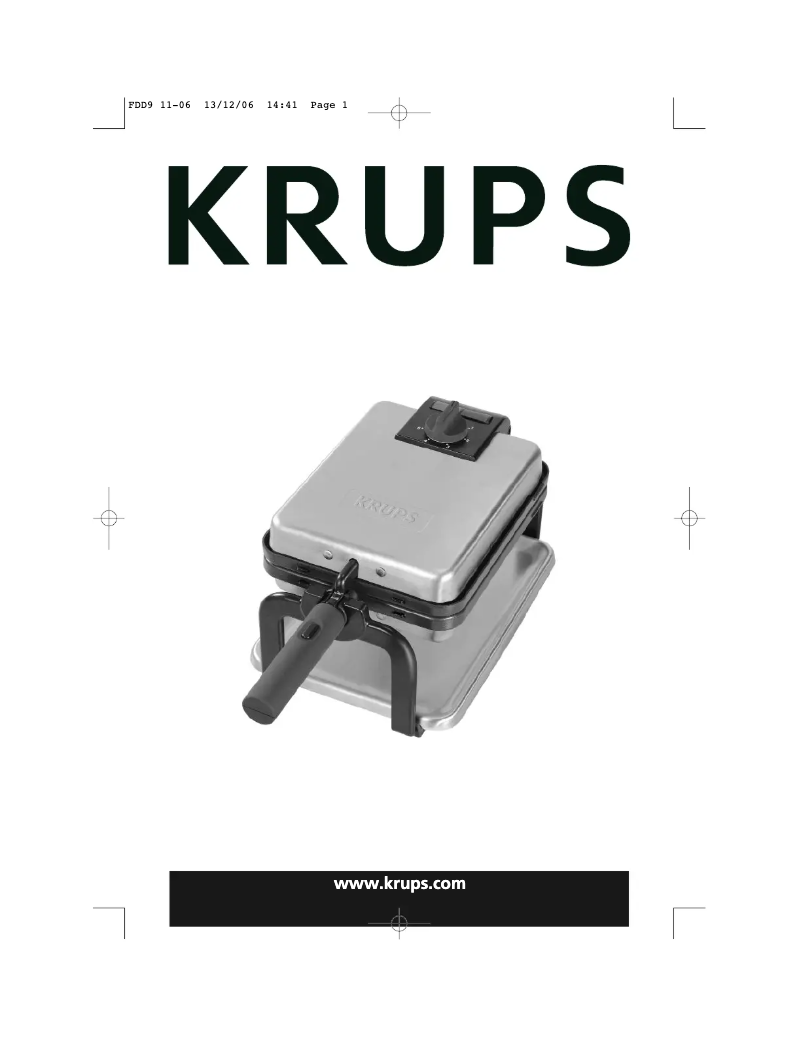 Page 1 de la notice Manuel utilisateur Krups FDD9