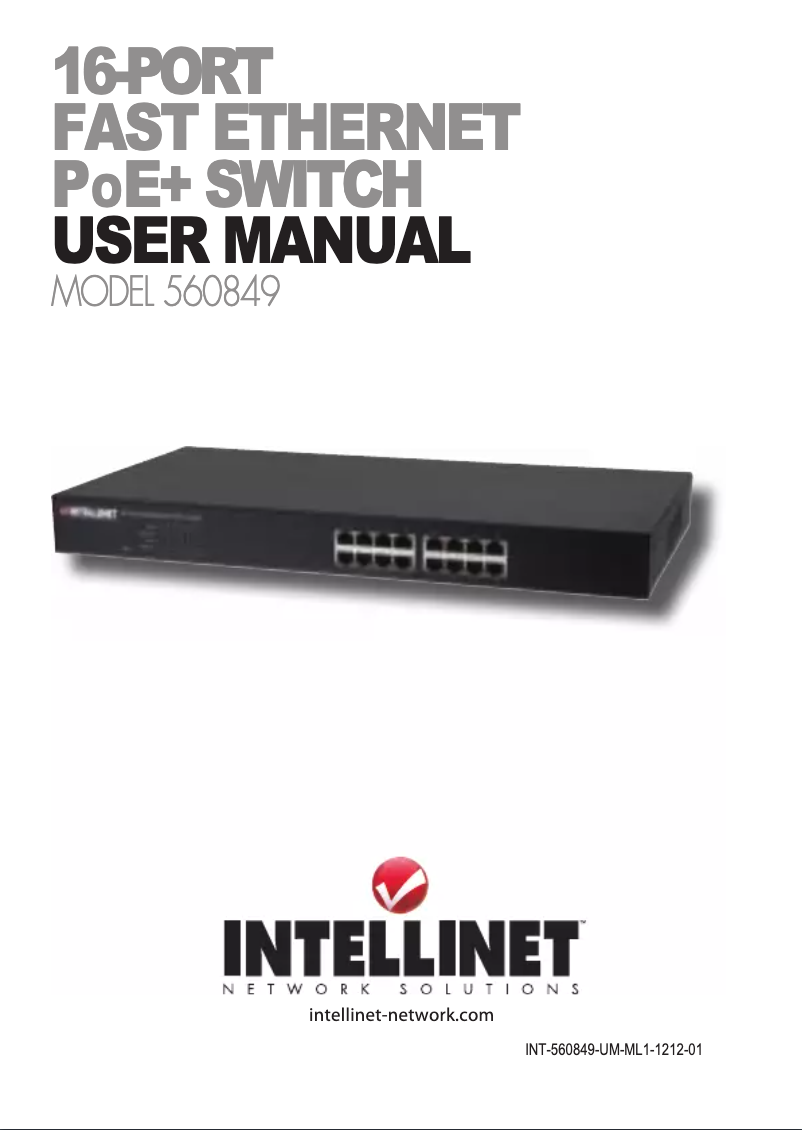 Page n°1 - Manuel utilisateur Intellinet 560849