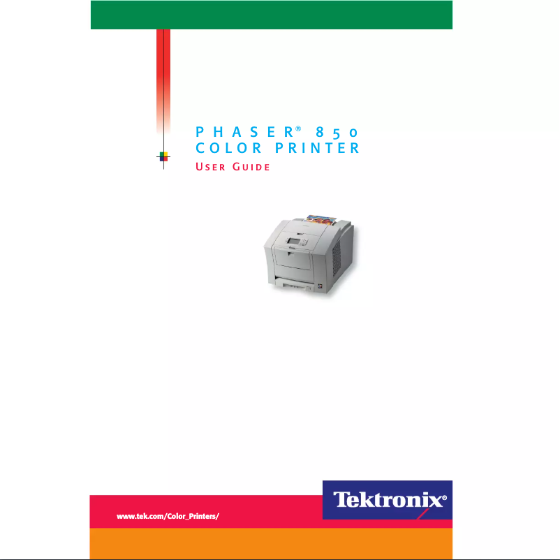 Image de la première page du manuel de l'appareil Phaser 850