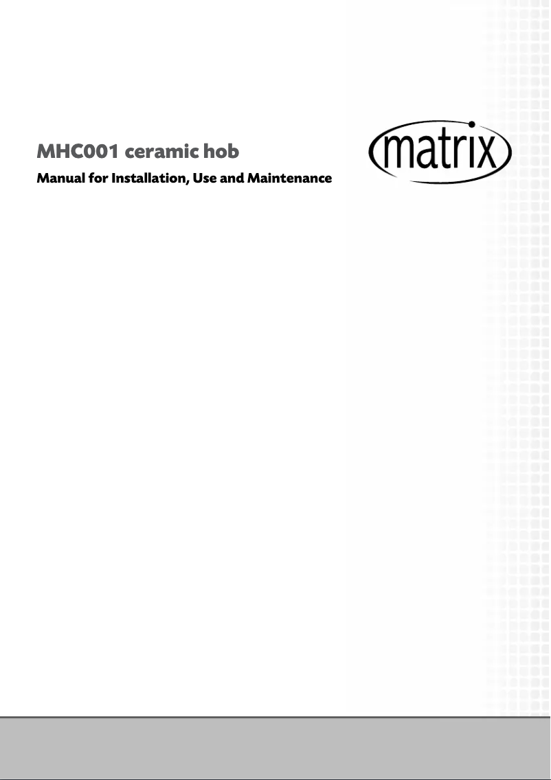 Page 1 de la notice Manuel utilisateur Matrix MHC001FR