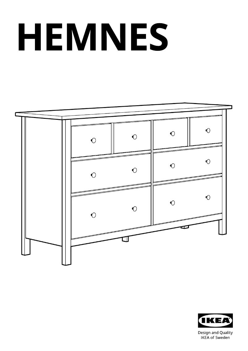 Page 1 de la notice Manuel utilisateur Ikea HEMNES 103.556.94