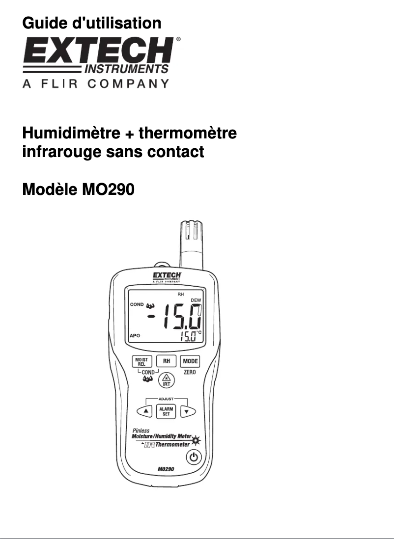 Imagen de la primera página del manual del dispositivo MO290
