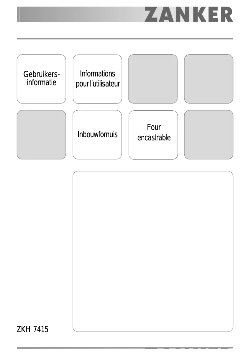 Página 1 del manual Manual de usuario Zanker ZKH 7415