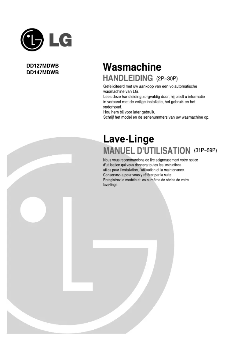 Page n°1 - Manuel utilisateur LG DD147MDWD