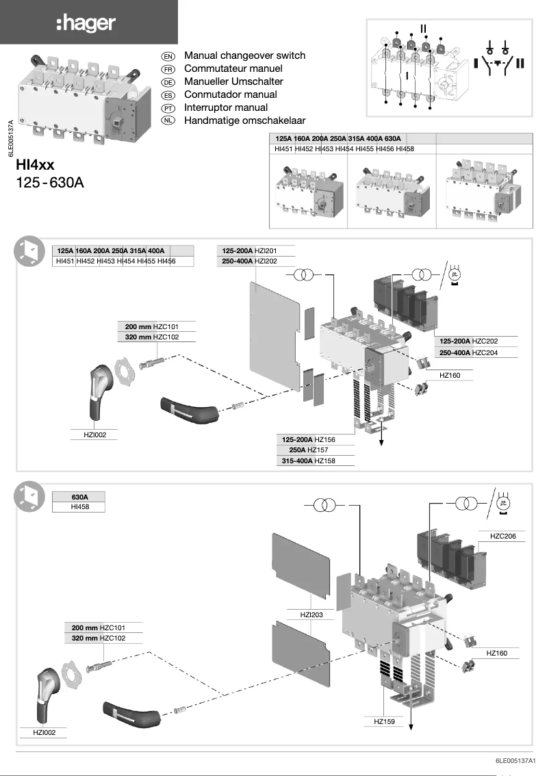 Page 1 of the manual User Manual Hager HI452