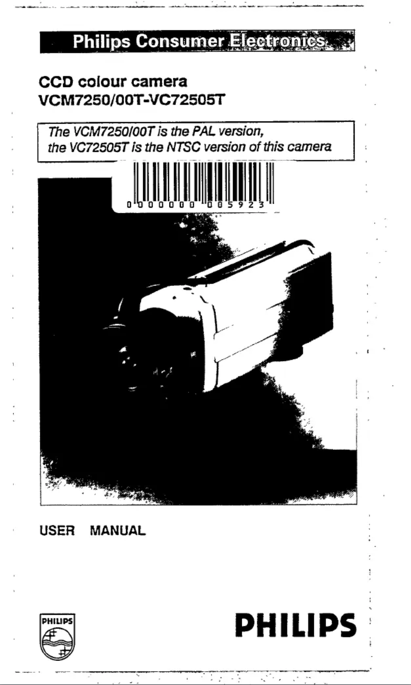Page n°1 - Manuel utilisateur Philips VCM7250