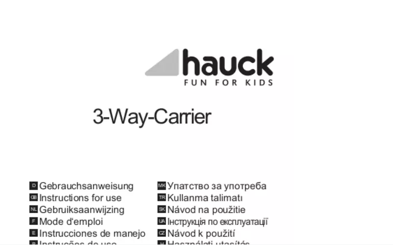 Page n°1 - Manuel utilisateur Hauck 3 Way