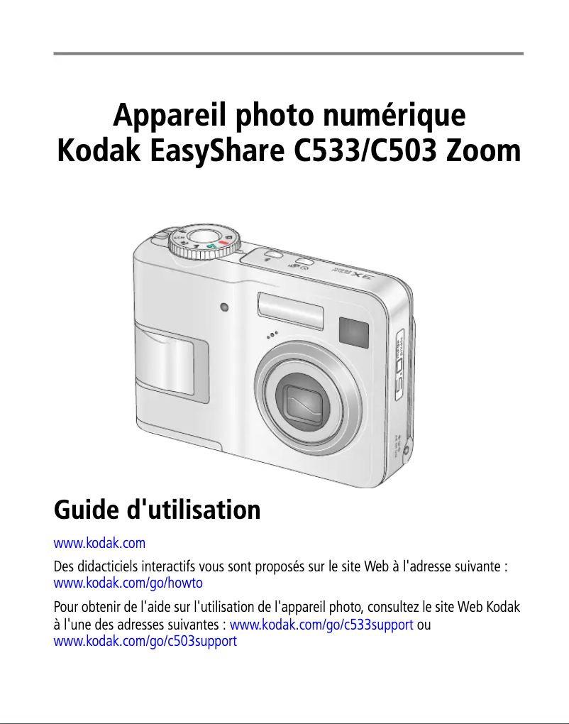 Page n°1 - Manuel utilisateur Kodak EasyShare C533