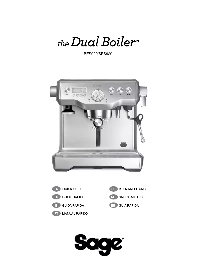 Page n°1 - Manuel utilisateur Sage the Dual Boiler BES920
