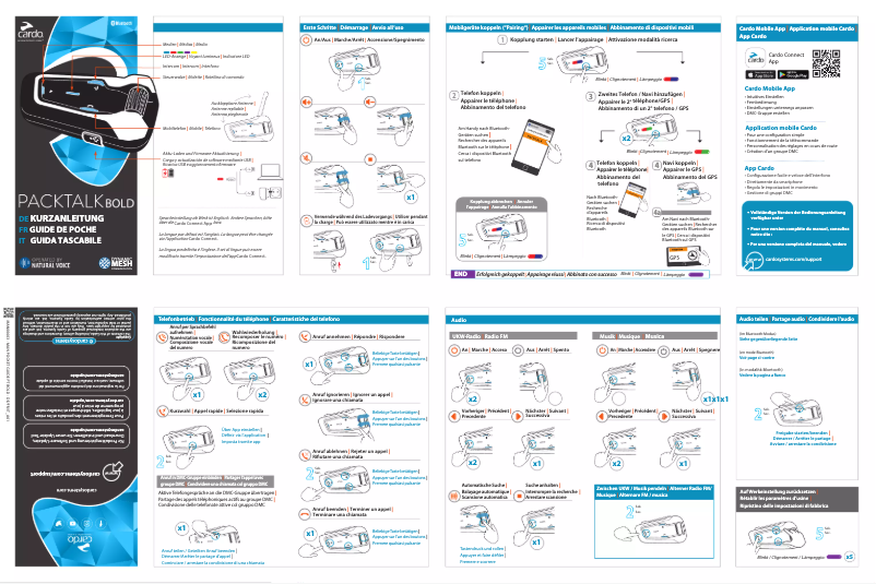 Página 1 del manual Manual de usuario Cardo Packtalk Bold