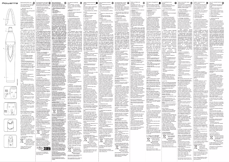 Page n°1 - Manuel utilisateur Rowenta TN3011