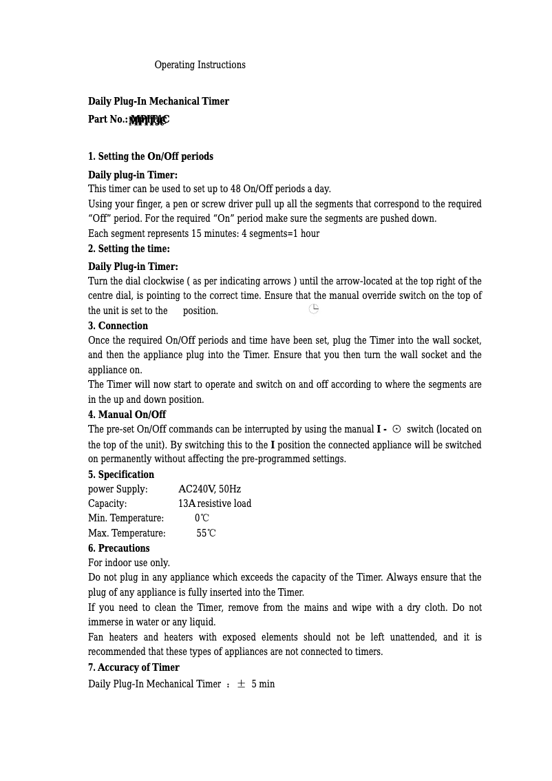 Page n°1 - Manuel utilisateur SMJ MPIT3C-DX