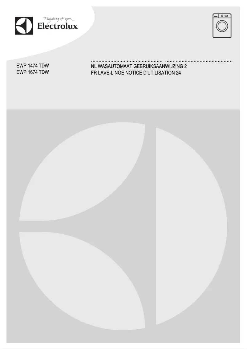 Page 1 de la notice Manuel utilisateur Electrolux EWP1474TDW