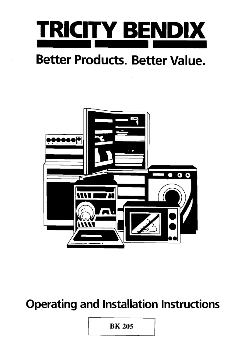 Page 1 de la notice Manuel utilisateur Tricity Bendix BK205B