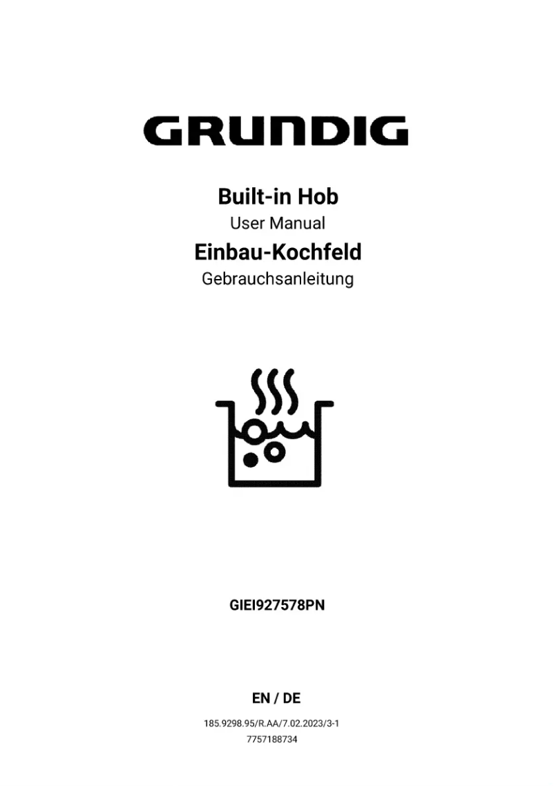 Page 1 de la notice Manuel utilisateur Grundig GIEI927578PN