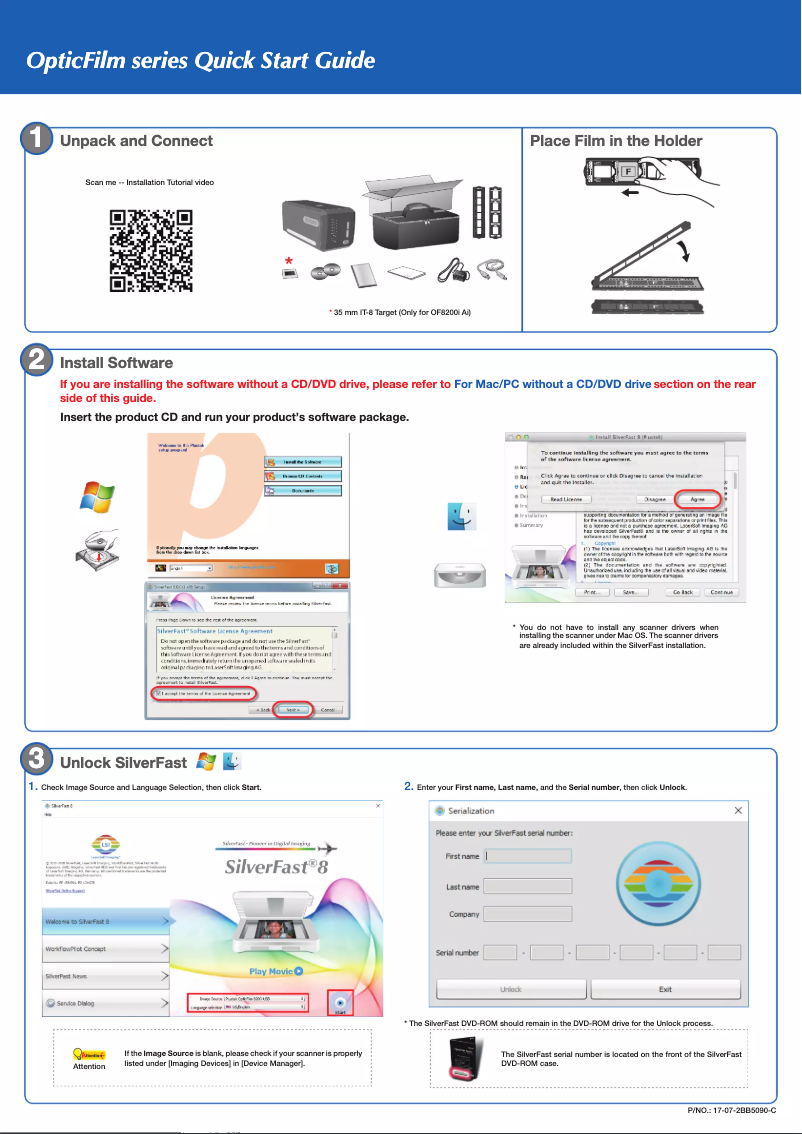 Page 1 de la notice Manuel utilisateur Plustek Opticfilm 8100