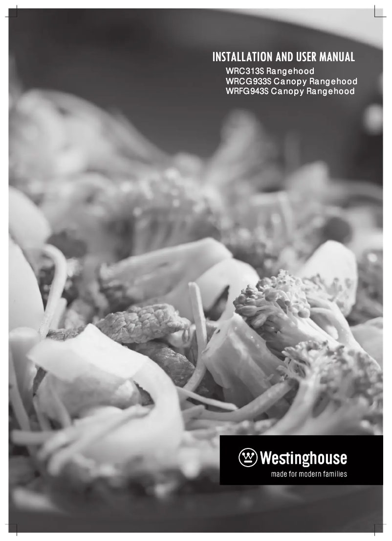Page n°1 - Mode d'emploi Westinghouse WRFG943S