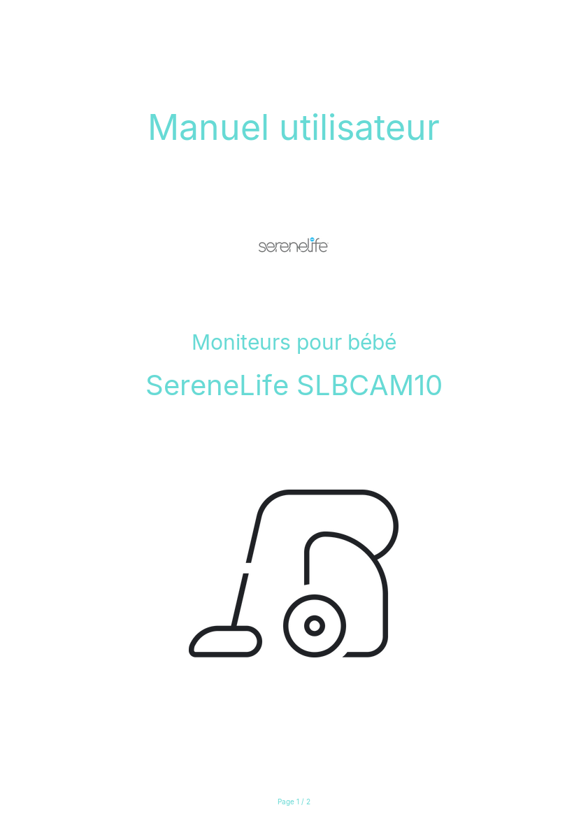 Image de la première page du manuel de l'appareil SLBCAM10