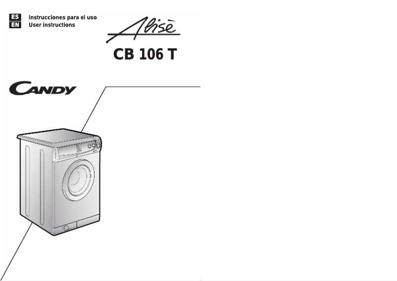 Page 1 de la notice Manuel utilisateur Candy Alise CB106 T