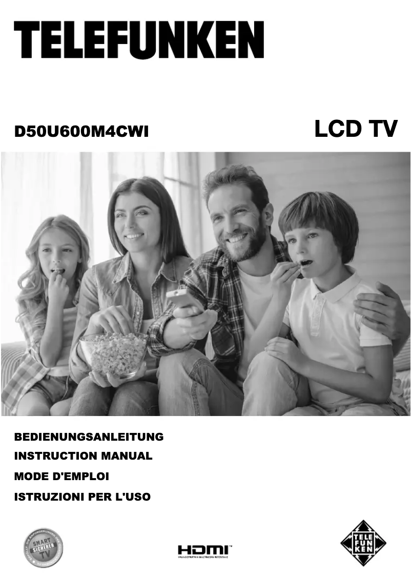 Image de la première page du manuel de l'appareil D50U600M4CWI