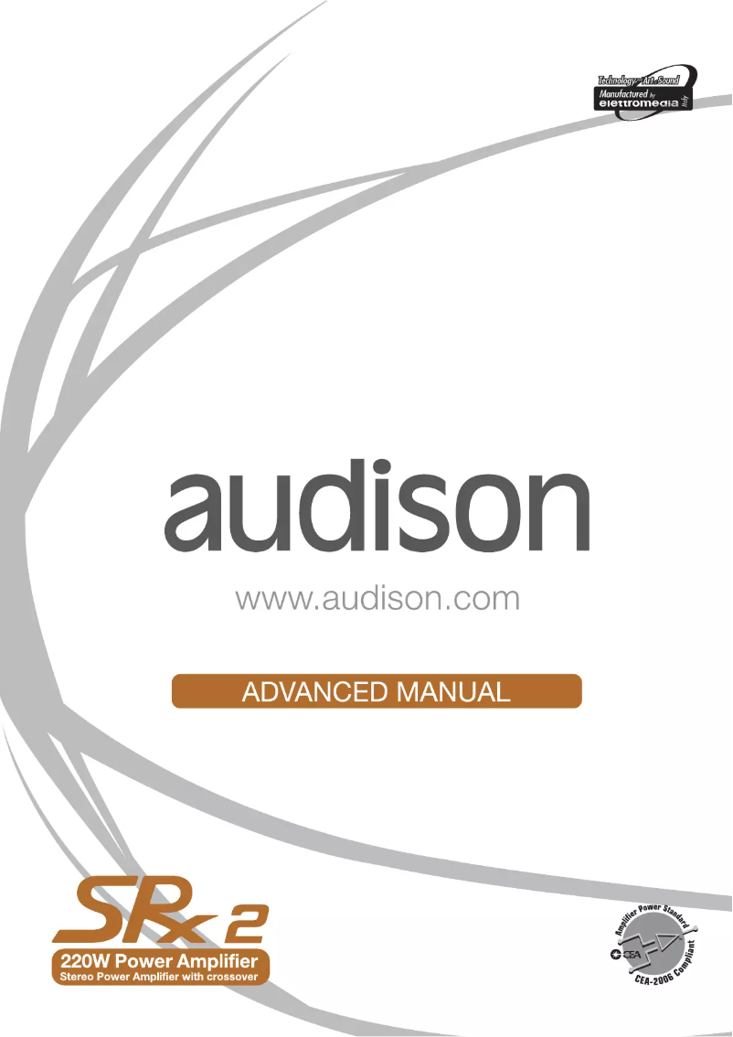 Page 1 de la notice Manuel utilisateur Audison SRX 2 1