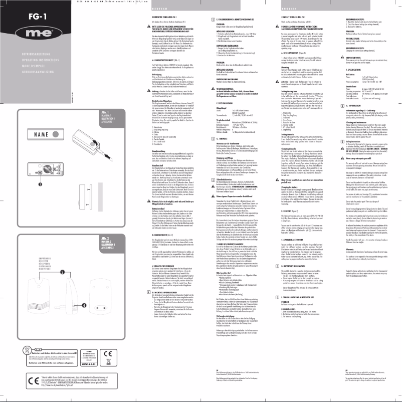 Image de la première page du manuel de l'appareil FG-1