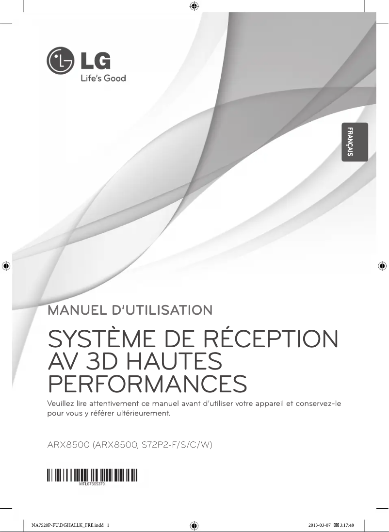 Página 1 del manual Manual de usuario LG ARX8500