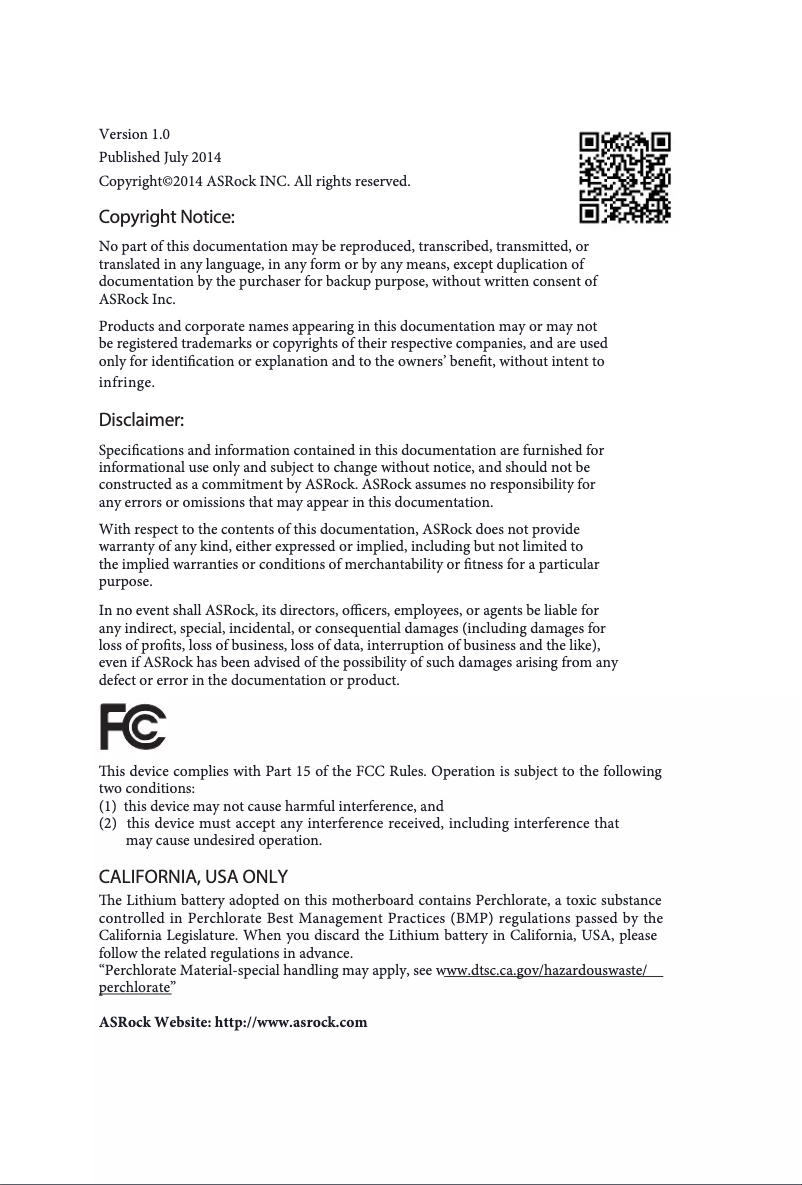 Image de la première page du manuel de l'appareil FM2A78M-HD+ R2.0