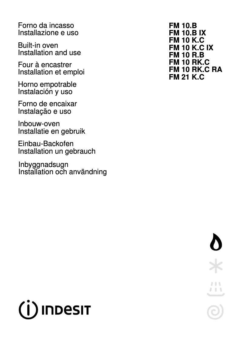 Page 1 de la notice Manuel utilisateur Indesit FM 10.B