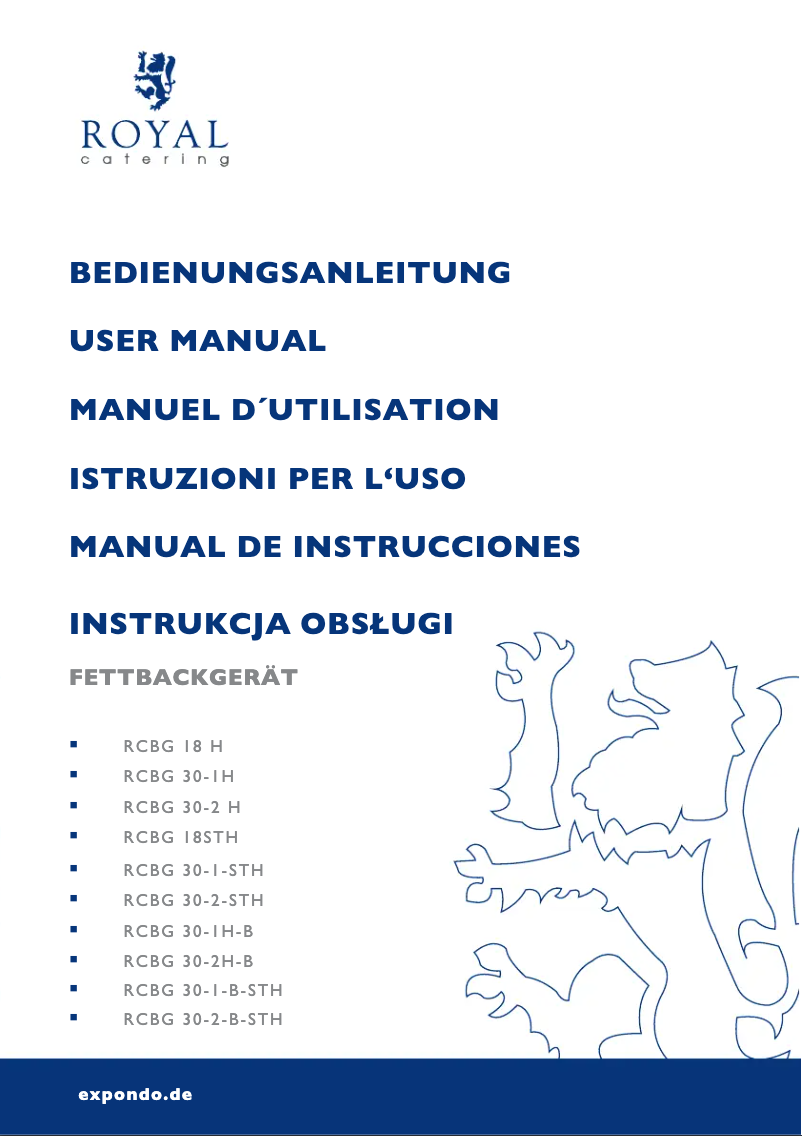 Page 1 de la notice Manuel utilisateur Royal Catering RCBG 30-2-B-STH