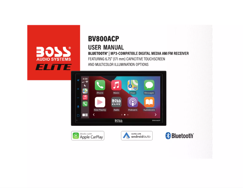 Page n°1 - Manuel utilisateur Boss BV800ACP