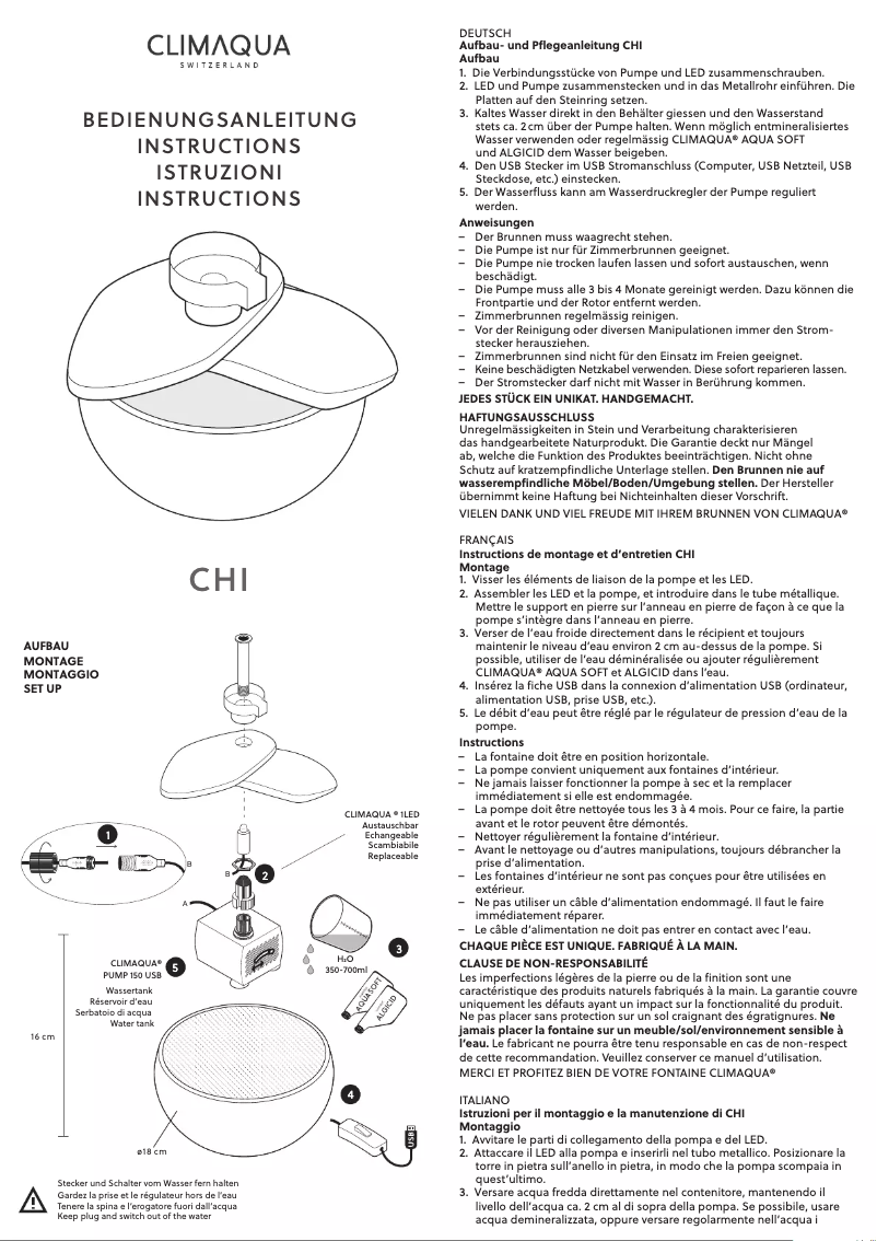 Image de la première page du manuel de l'appareil CHI