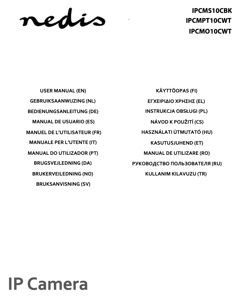 Page 1 de la notice Manuel utilisateur Nedis IPCMO10CWT