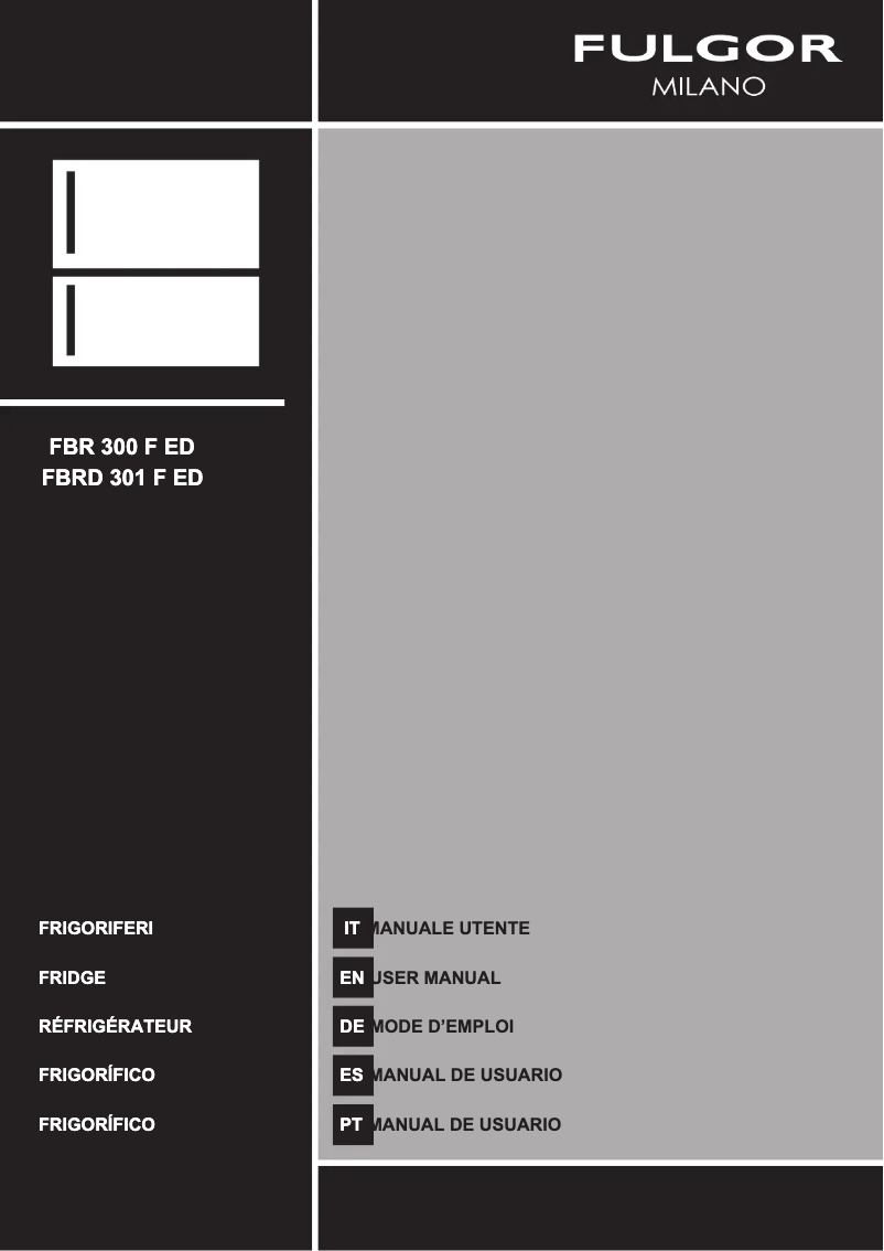 Page n°1 - Manuel utilisateur Fulgor Milano FBR 300 F ED