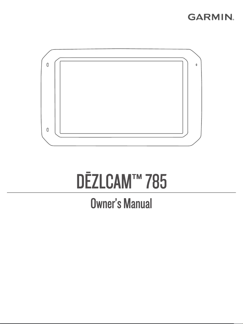 Page n°1 - Manuel utilisateur Garmin Dezl 780