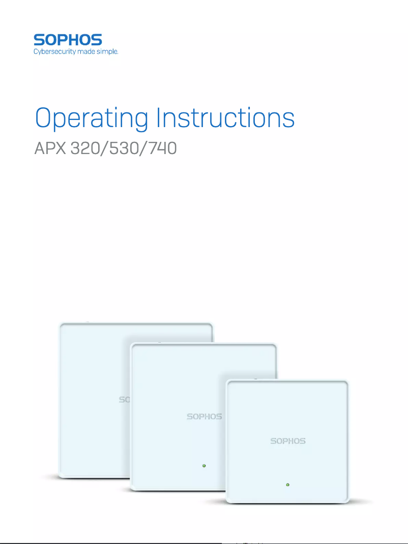 Page 1 de la notice Manuel utilisateur Sophos APX 120