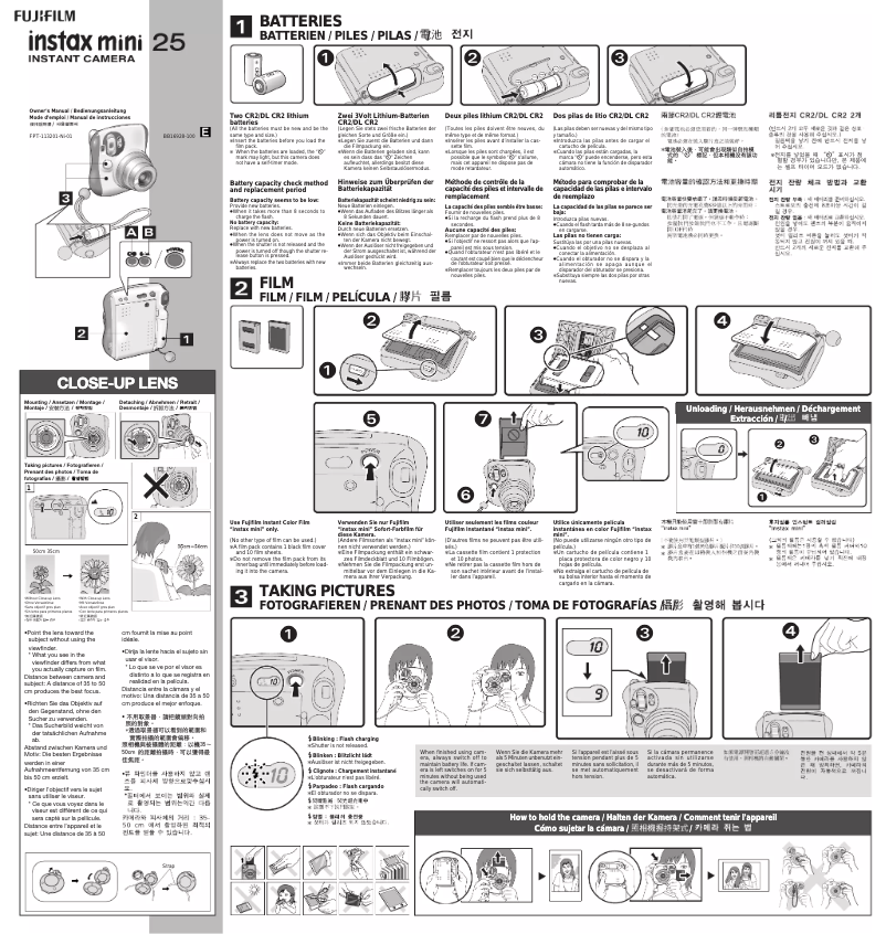 Page n°1 - Manuel utilisateur Fujifilm Instax Mini 25