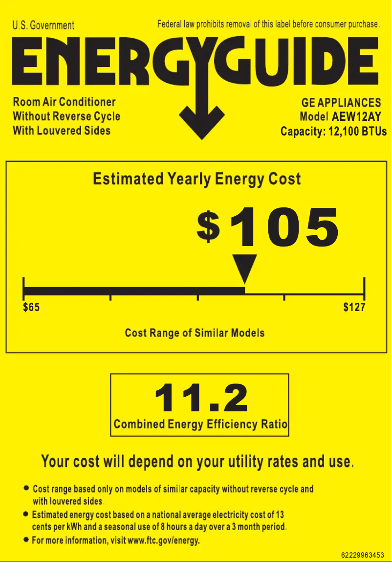 Image de la première page du manuel de l'appareil AEW12AY