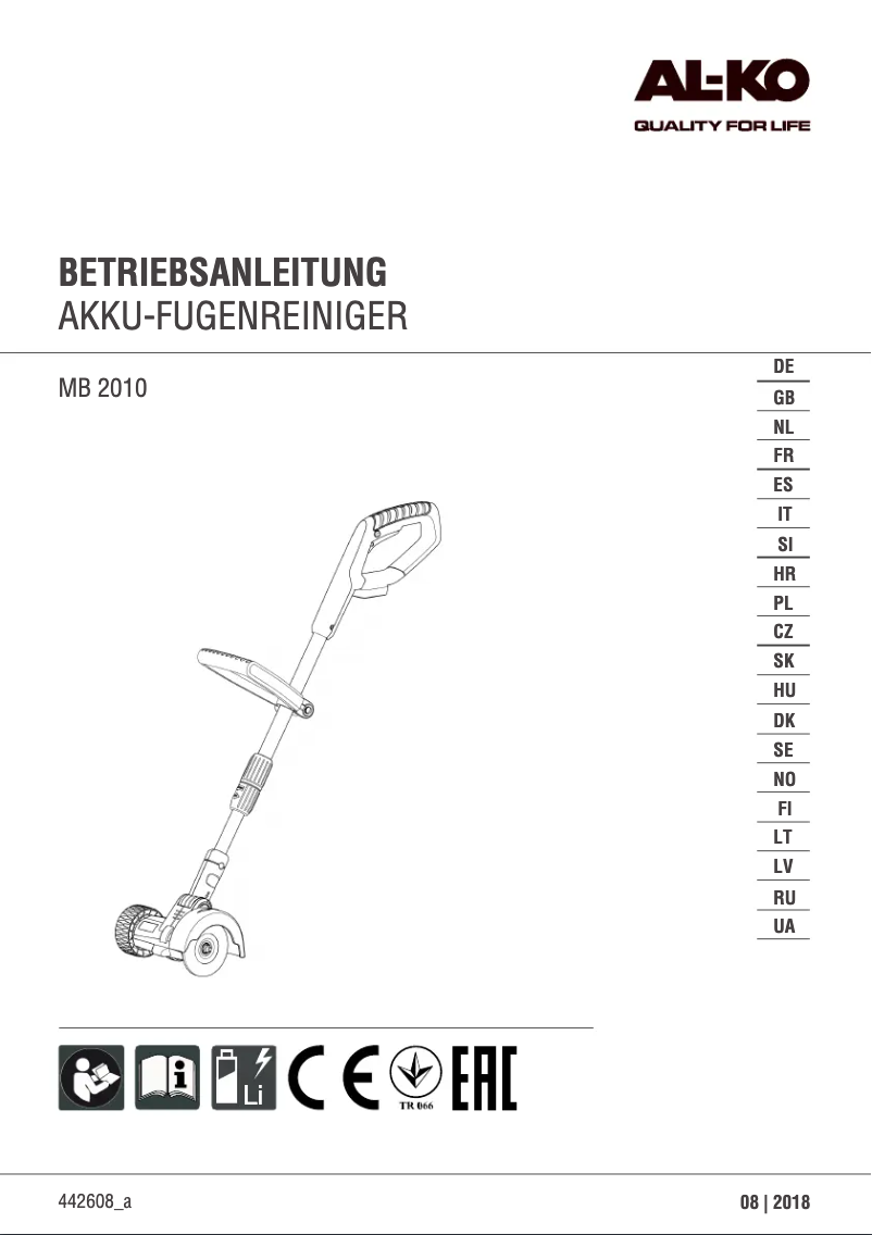Página 1 del manual Manual de usuario AL-KO MB 2010